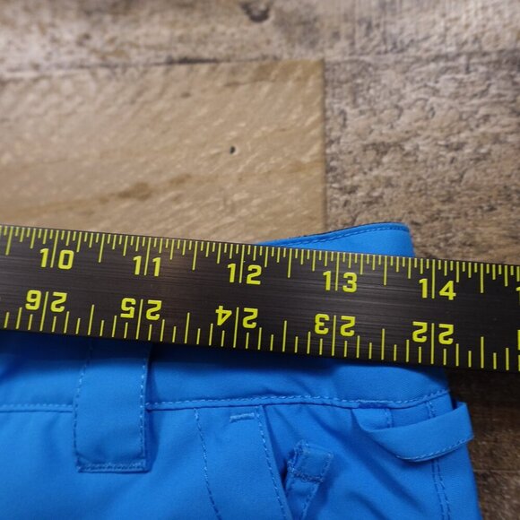 Quiksilver snow pants girl's 14 blue adjustable inner straps pre owned - Picture 12 of 15